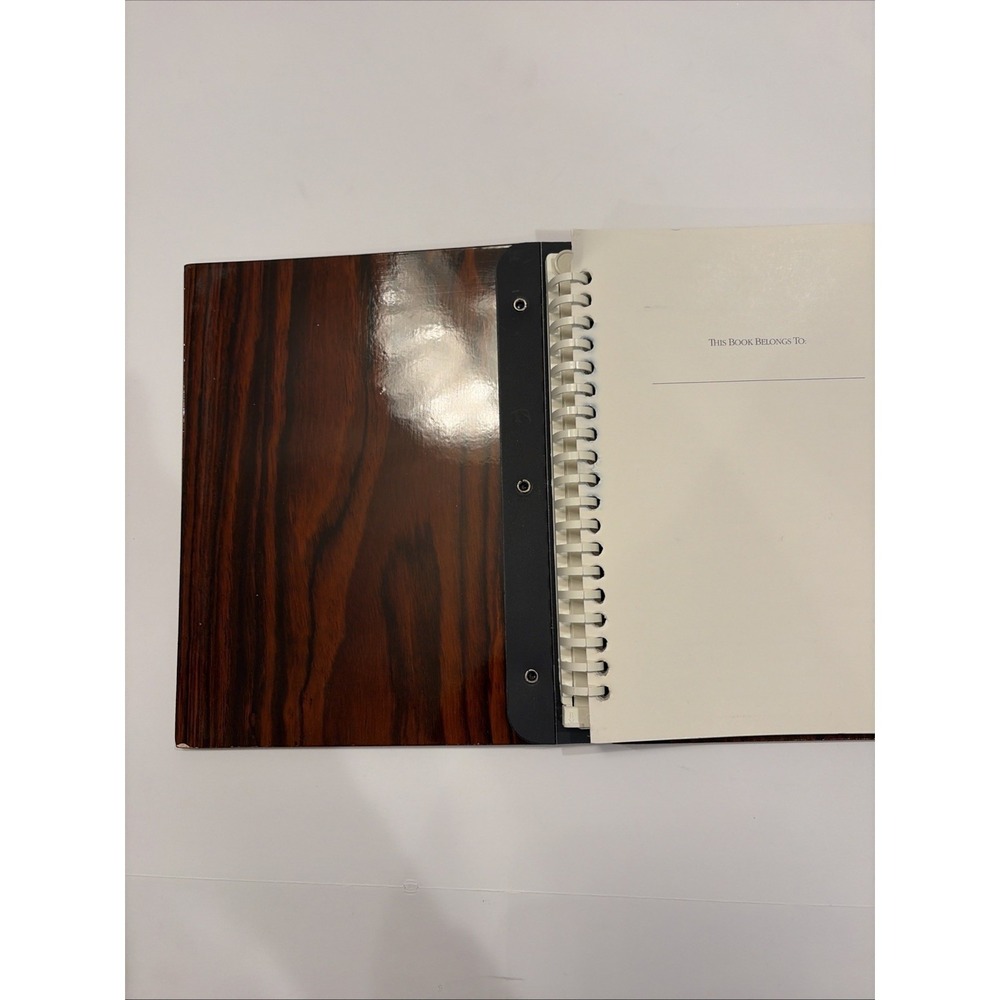 Vintage Jehuani Wood Grain Address Book 3 Ring Binder Korea - Picture 8 of 12